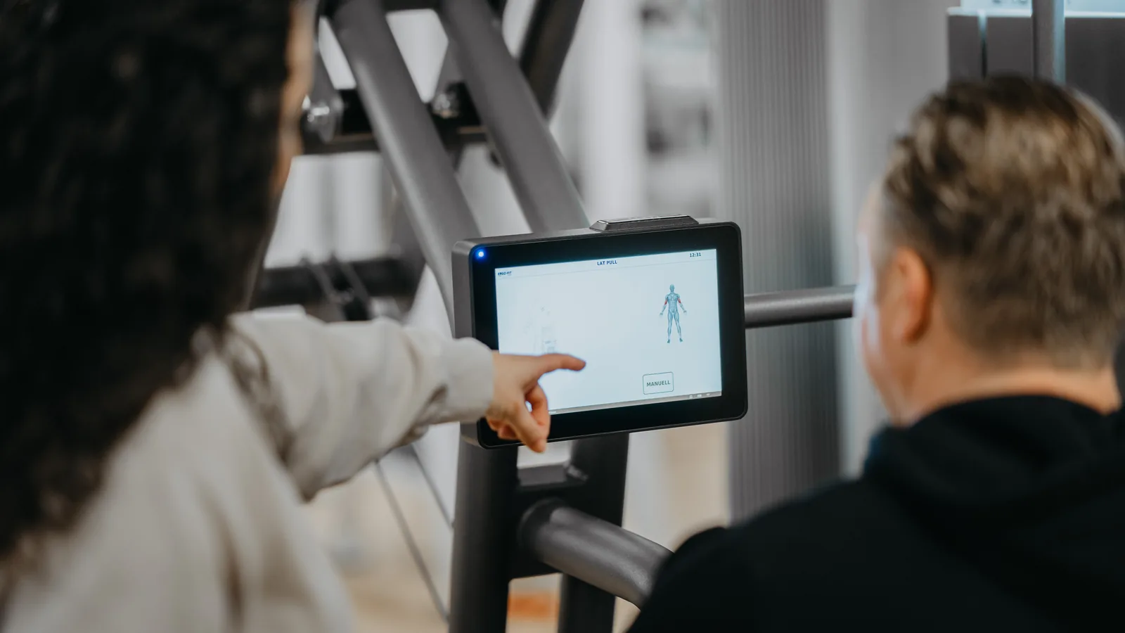 Trainingsplan am Gerätedisplay bei Physio Family Koblenz